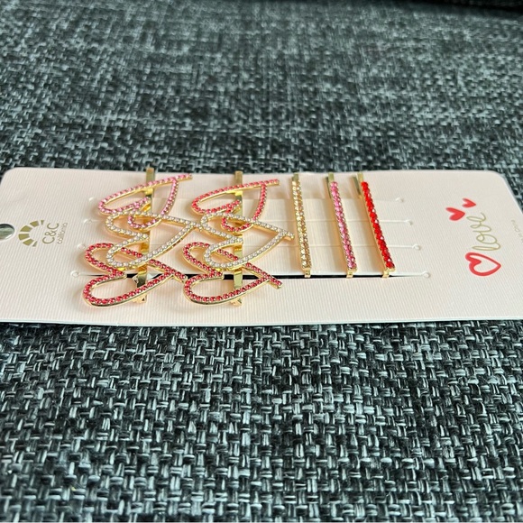 NWT C&C California Rhinestone Bobby Pins- Set of 5 - Picture 4 of 5